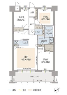 オーヴィジョン南鹿児島 間取り B TYPE