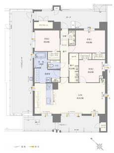 エイルマンション名島駅前 間取り Nタイプ Menu Plan3