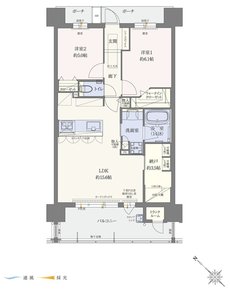 エイルマンション名島駅前 間取り Gタイプ MenuPlan1