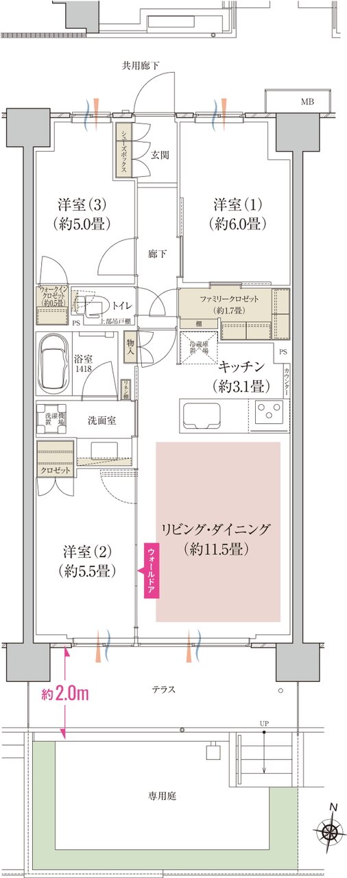 ソライエ南桜井 間取り B6g type