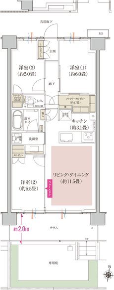 ソライエ南桜井 間取り B6g type