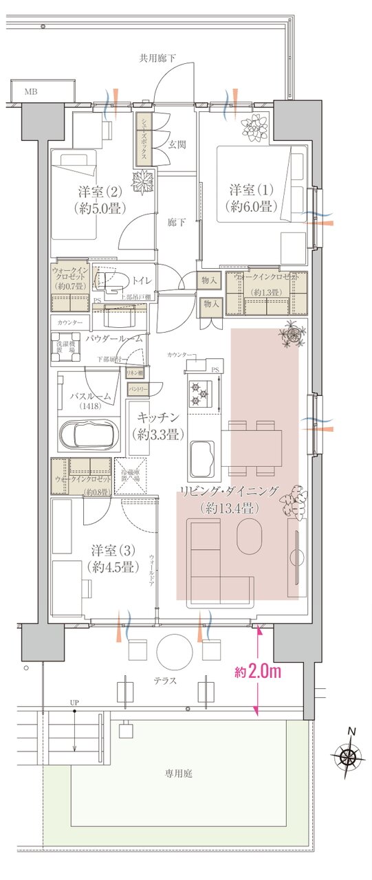 ソライエ南桜井 間取り B13g type