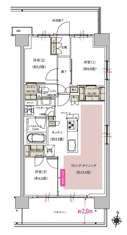 ソライエ南桜井 間取り B13g type