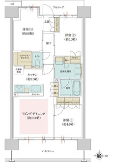 ジオ京都西院 間取り EE type