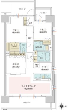 ジオ京都西院 間取り EI type