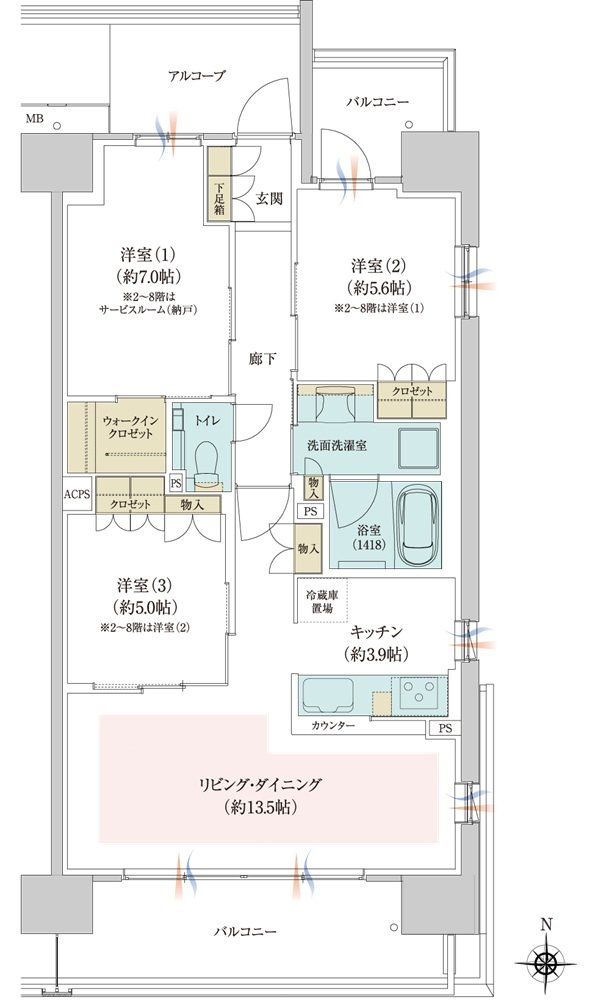 ジオ京都西院 間取り SI type