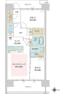 ジオ京都西院 間取り EA type