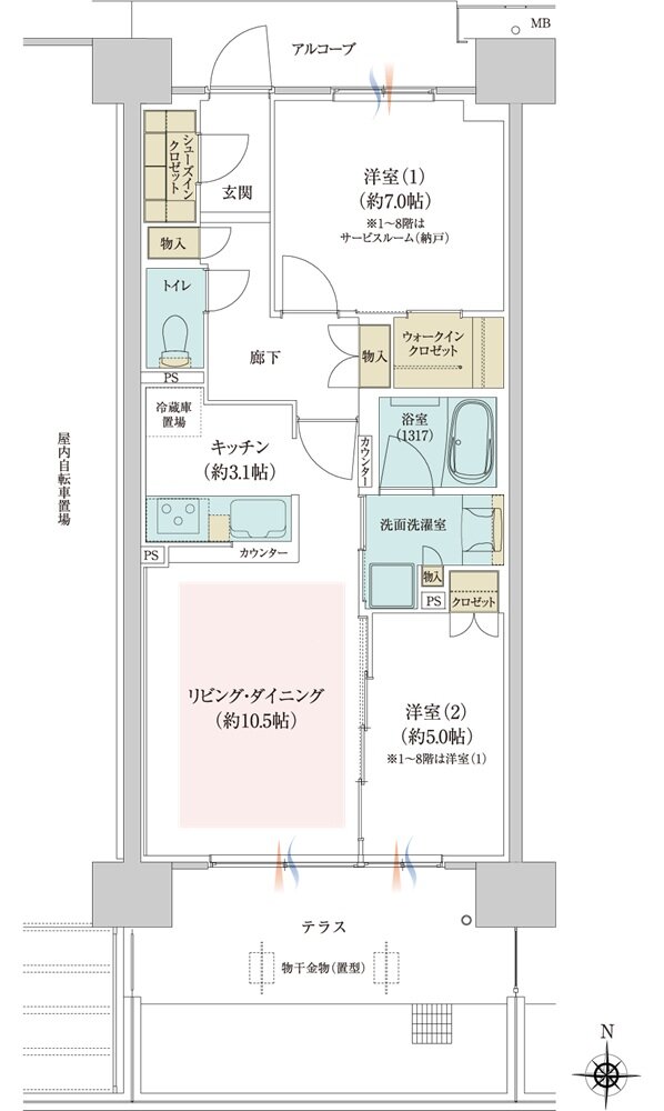 ジオ京都西院 間取り SHt type
