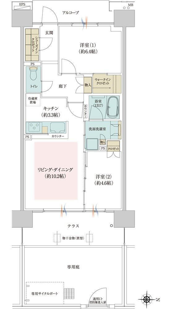 ジオ京都西院 間取り EFg type