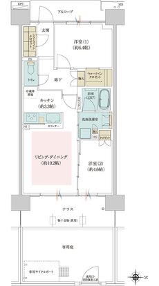 ジオ京都西院 間取り EFg type