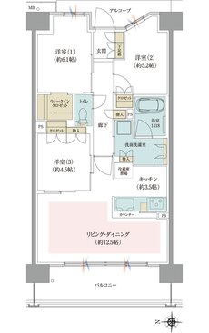 ジオ京都西院 間取り WB type