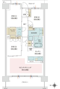 ジオ京都西院 間取り WF type