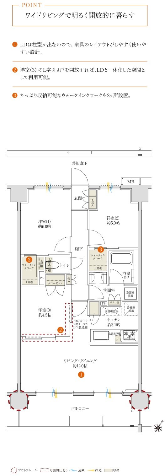 サンクレイドル桶川II 間取り E TYPE