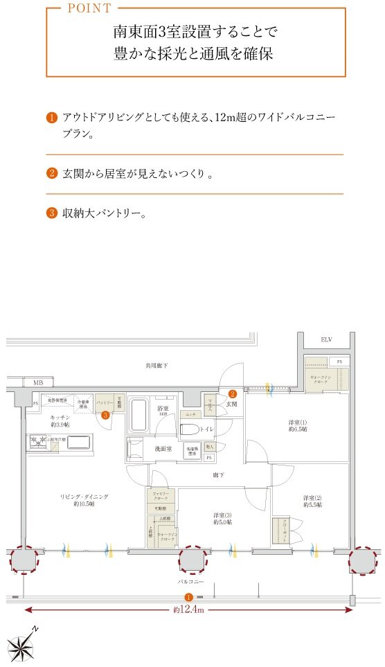 サンクレイドル桶川II 間取り K type
