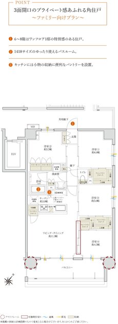 サンクレイドル桶川II 間取り H type