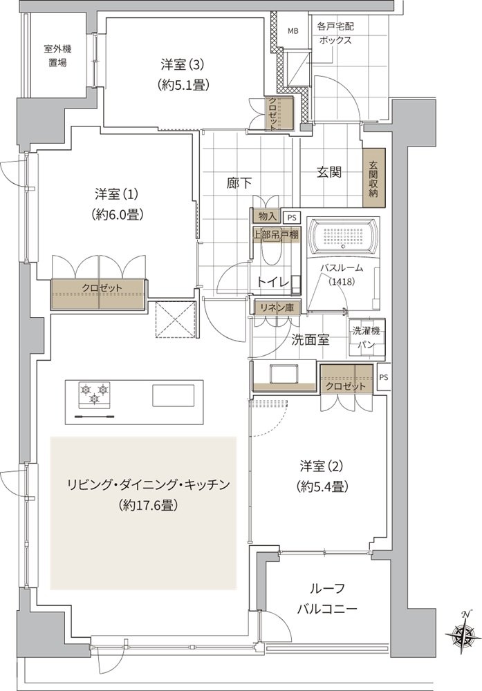 ザ・ライオンズ大岡山 間取り D1 TYPE