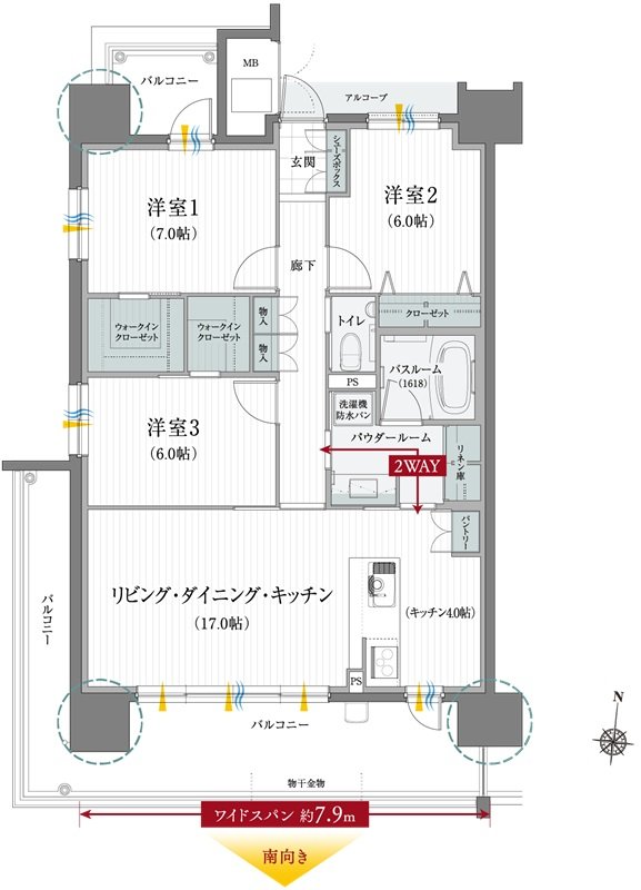 リフローレ豊橋 THE MARK 間取り Aタイプ