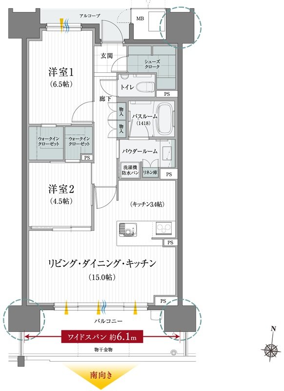 リフローレ豊橋 THE MARK 間取り Bタイプ