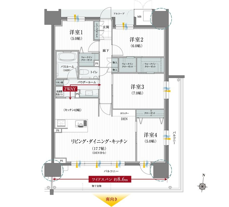 リフローレ豊橋 THE MARK 間取り Hタイプ