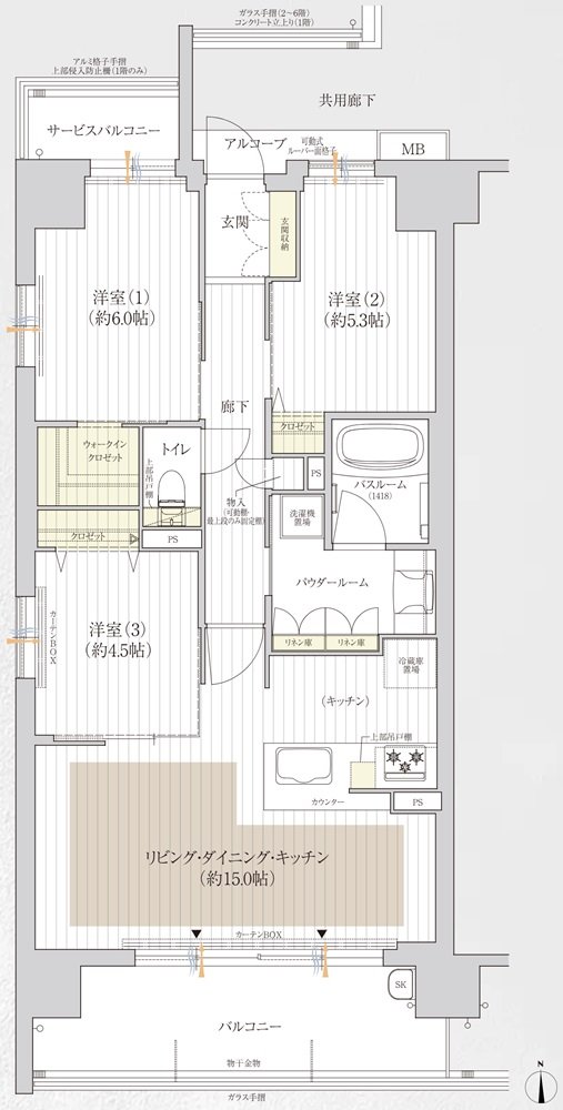 プレサンス ロジェ 西大路御池駅前 間取り Dタイプ