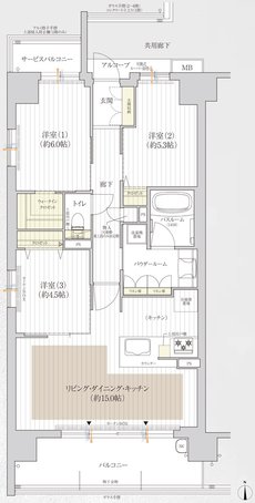 プレサンス ロジェ 西大路御池駅前 間取り Dタイプ