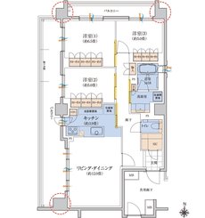 ウィザースレジデンス盛岡サザンテラス 間取り A type