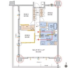 ウィザースレジデンス盛岡サザンテラス 間取り B type