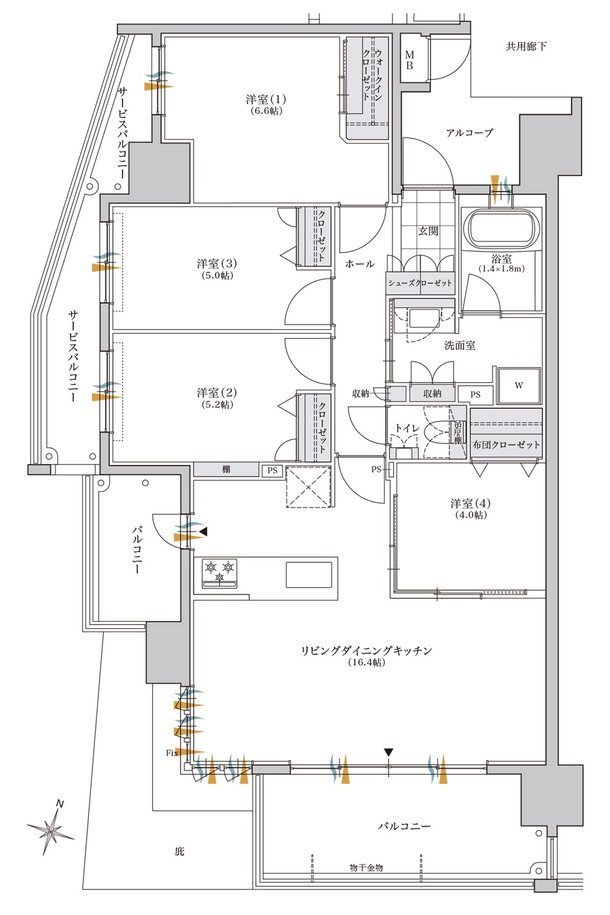 レジデンシャルメゾン住吉サウス 間取り A-2 TYPE