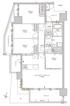 レジデンシャルメゾン住吉サウス 間取り A-2 TYPE