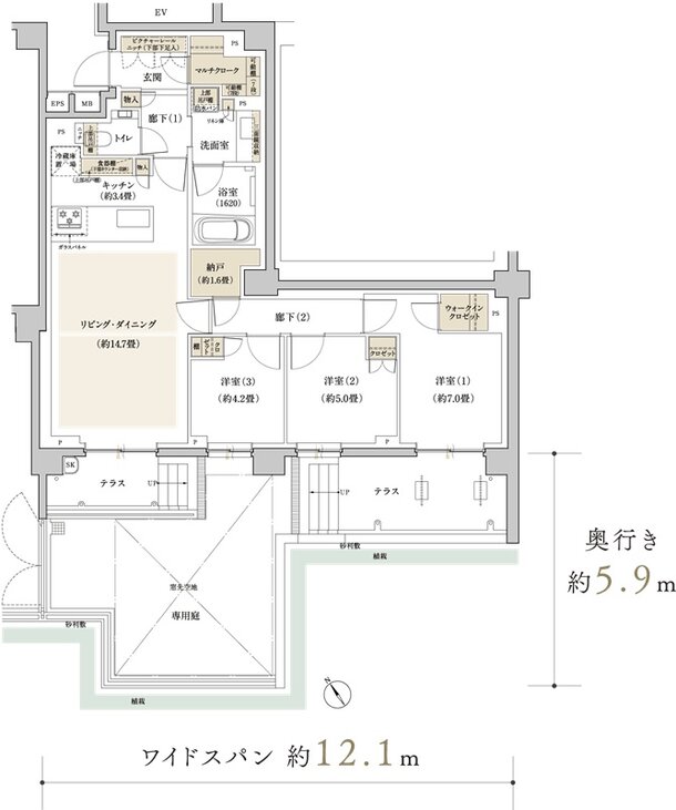 リビオ吉祥寺南町 間取り Atタイプ