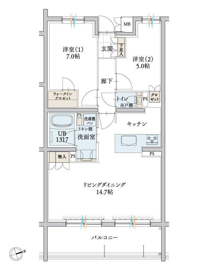 エンブル・パーク＆レジデンス駿河池田 間取り M TYPE