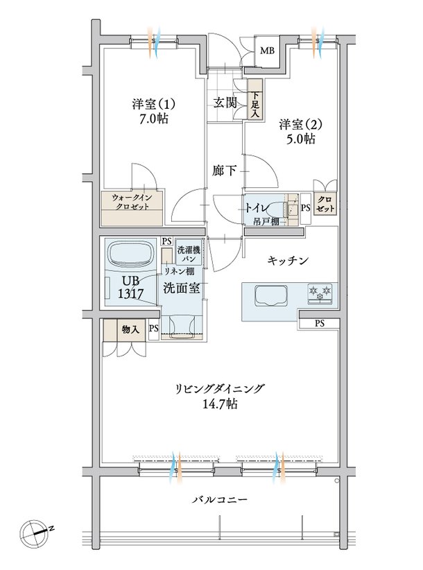 エンブル・パーク＆レジデンス駿河池田 間取り M TYPE