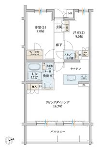 エンブル・パーク&レジデンス駿河池田 間取り M TYPE