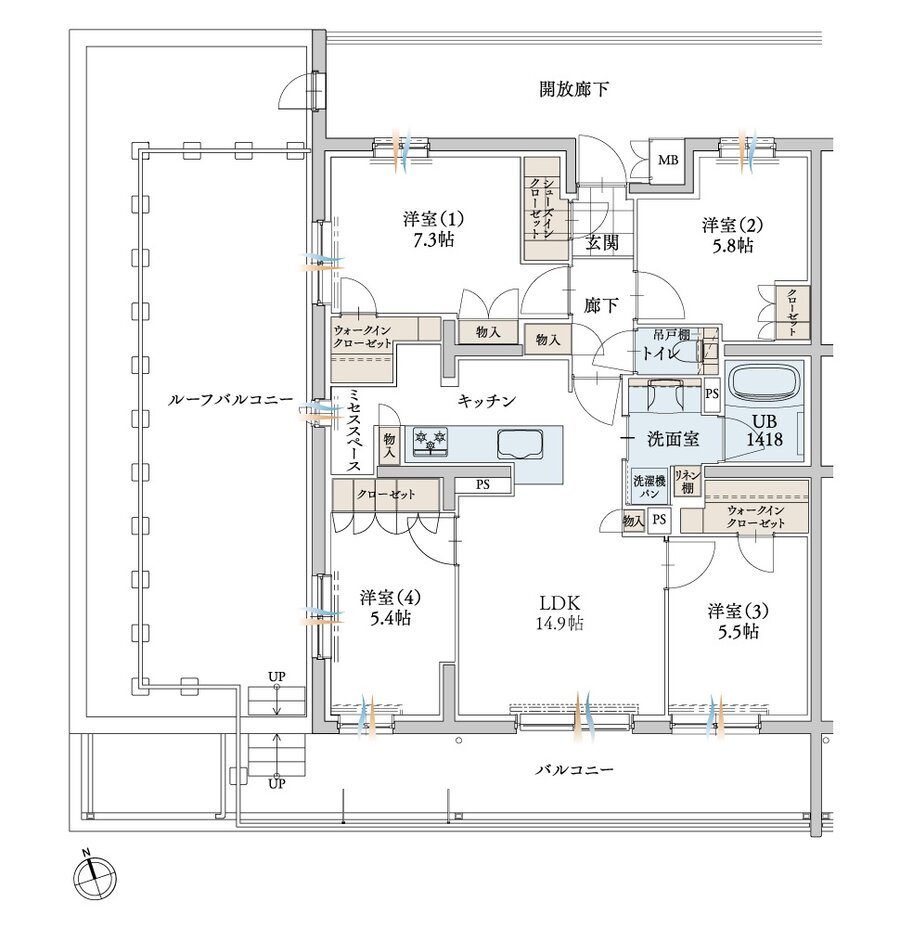 エンブル・パーク&レジデンス駿河池田 間取り Sr TYPE