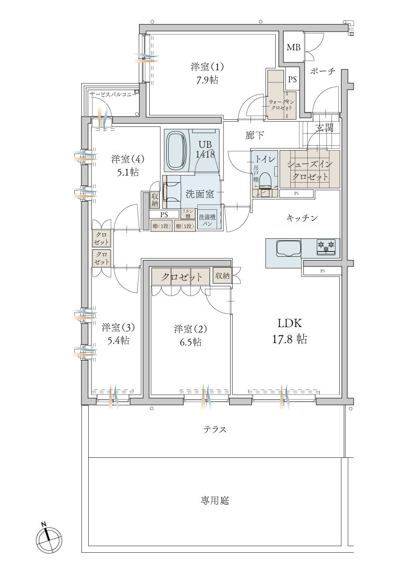 エンブル・パーク&レジデンス駿河池田 間取り Ag TYPE
