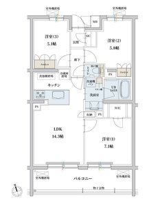 エンブル・パーク＆レジデンス駿河池田 間取り C TYPE