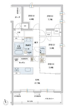 エンブル・パーク&レジデンス駿河池田 間取り G TYPE
