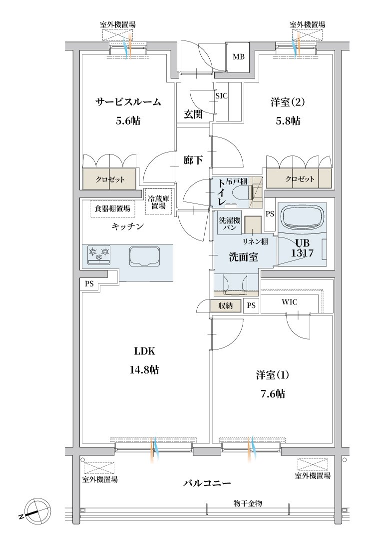 エンブル・パーク＆レジデンス駿河池田 間取り I TYPE
