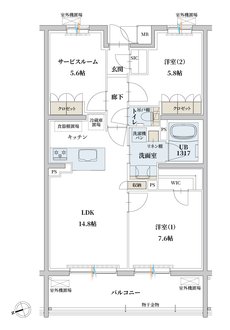 エンブル・パーク&レジデンス駿河池田 間取り I TYPE