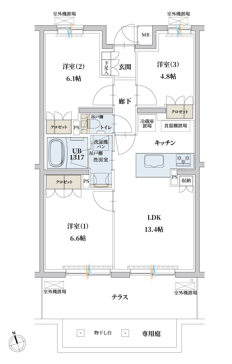 エンブル・パーク＆レジデンス駿河池田 間取り Dg TYPE