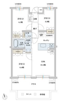 エンブル・パーク&レジデンス駿河池田 間取り Dg TYPE