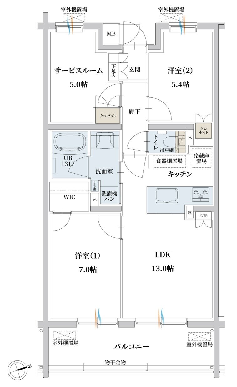 エンブル・パーク＆レジデンス駿河池田 間取り N TYPE