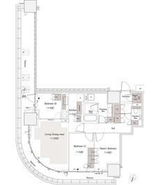 パークタワー品川天王洲 間取り 75-Aneタイプ