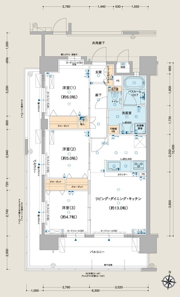 ルグラン別府The Central Luxe 間取り A type Basic Plan