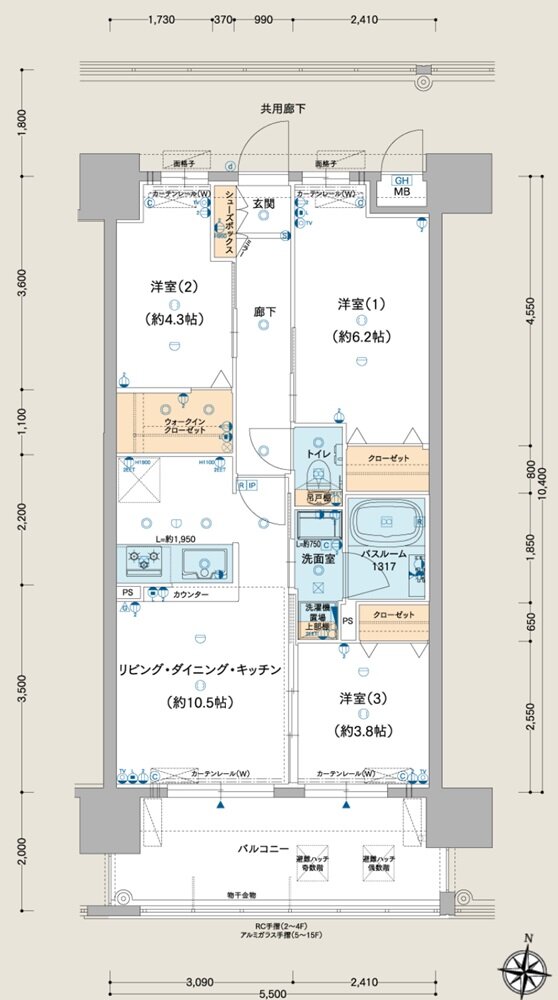 ルグラン別府The Central Luxe 間取り B type Basic Plan