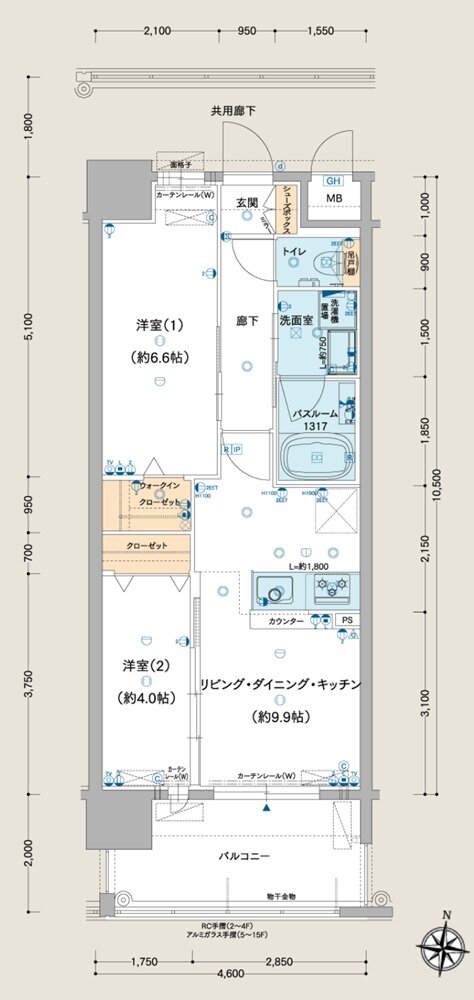 ルグラン別府The Central Luxe 間取り C type Basic Plan