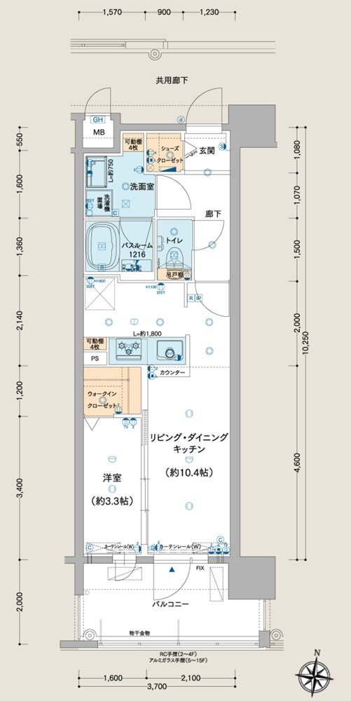ルグラン別府The Central Luxe 間取り D type