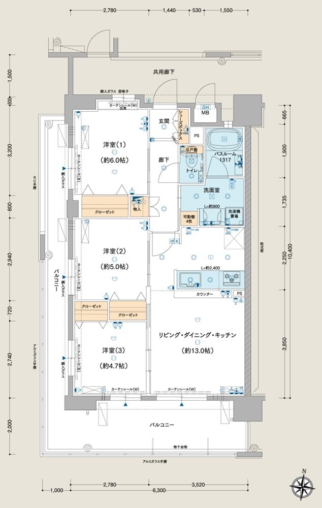 ルグラン別府The Central Luxe 間取り A1 type