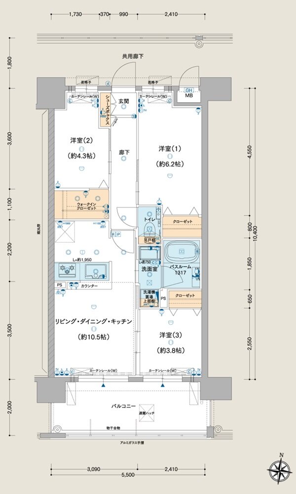 ルグラン別府The Central Luxe 間取り B1 type