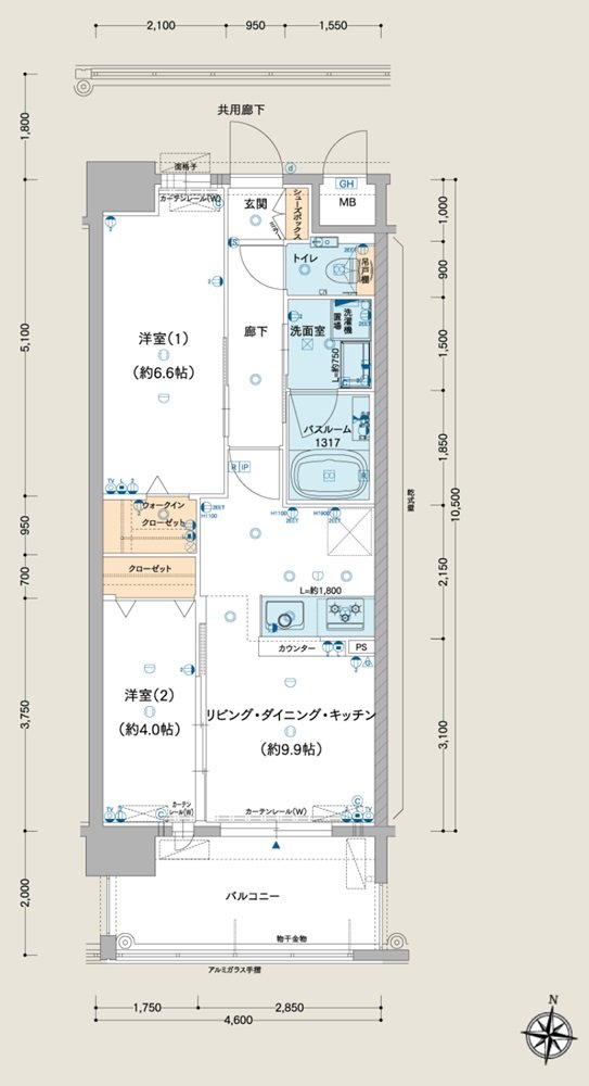 ルグラン別府The Central Luxe 間取り C1 type